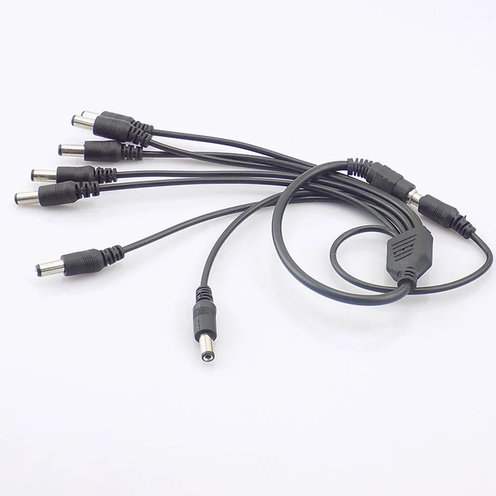 1pc 12V DC Power Supply Adapter 1 Female to 8 Male Splitter power Cable connector wire Plug for CCTV Camera strip light J17 |