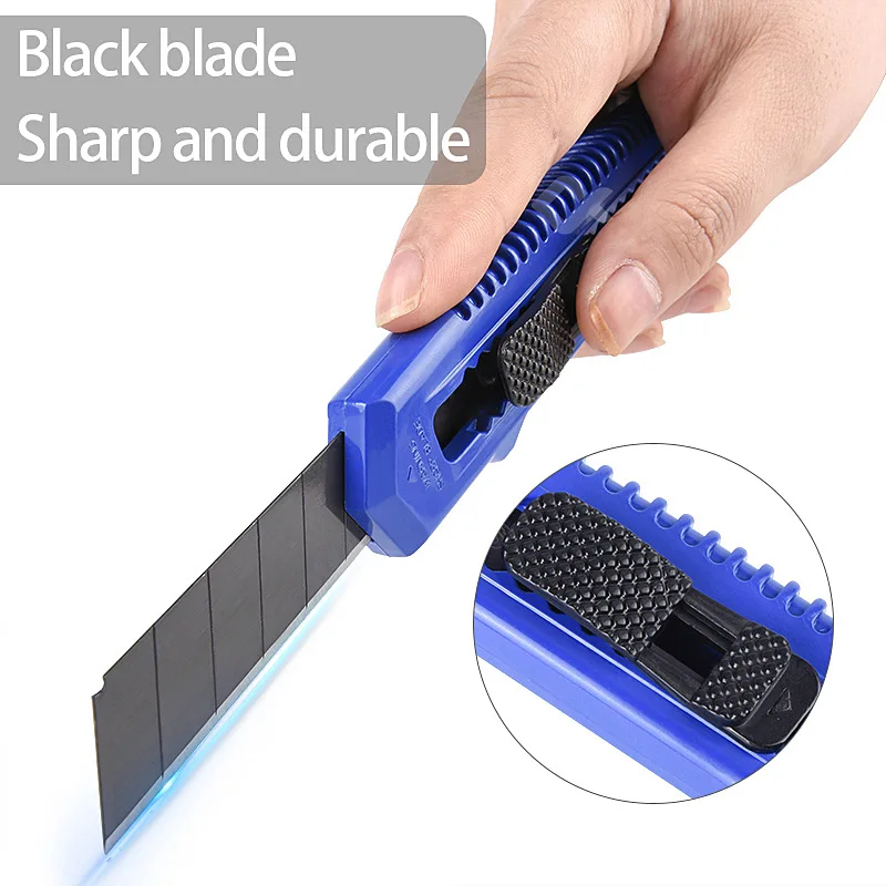 

Utility Knife Stainless Steel Insulation Paper Box Cutter Locking Blade Non-Slip Retractable Knives Cutting Hand Tools QHTITEC