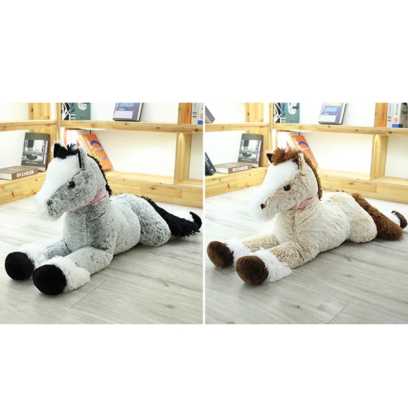 

90cm Big Size Plush Horse Toy Simulation Animal Doll Kids Birthday Gift Home Baby Room Decor Photography Props