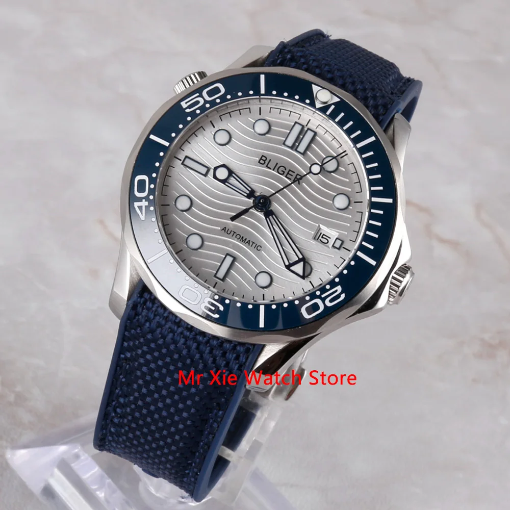 Bliger 41 мм автоматические механические часы мужской роскошный бренд часов