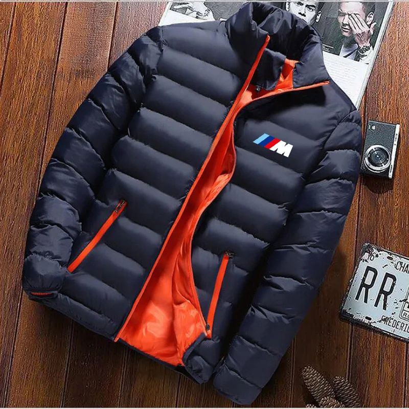 

2021 brand new fashion casual men's parka coat cotton spring and autumn coat coat men's coat men's BMW print zipper coat jacket