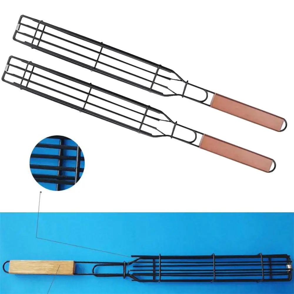 Сетка для гриля и барбекю портативная сетка из нержавеющей стали рыбный гриль
