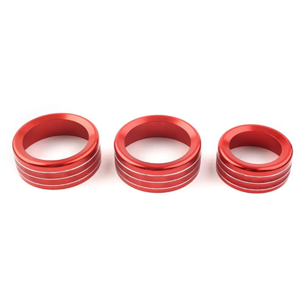 

For Romeo Giulia Stelvio AC Switch Knob Red Trim Zinc Alloy 3x Console Durable