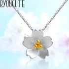 Элегантный серебряный цвет подвески в виде цветов для женщин Подарки эффектные ожерелья Colar 2019