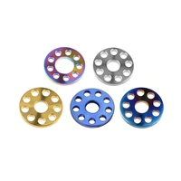 5pcs titanium washers m6 m8 m10 ti bolt spacer 9 holes washer for motorcycle modification parts