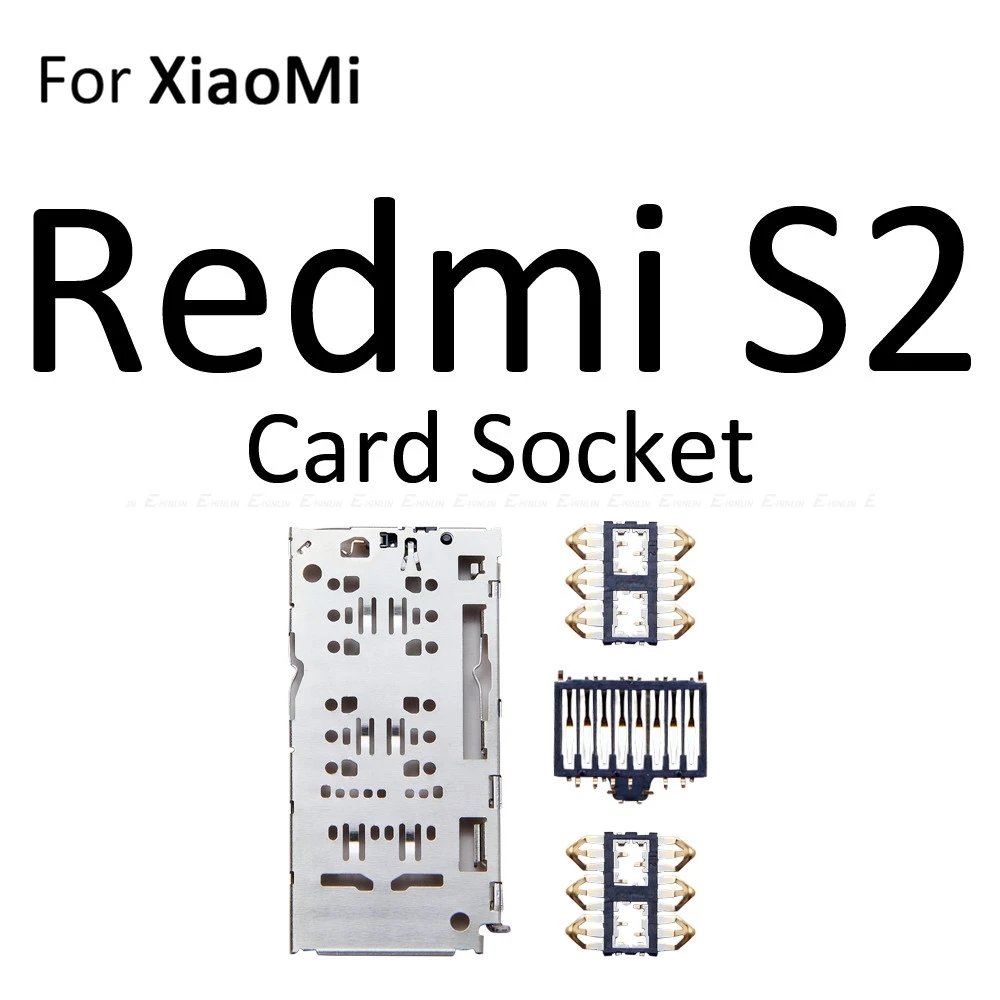 Для XiaoMi Redmi S2 7A 6A Micro SD Держатель для карт разъем контейнер лоток сим-карты Гнездо