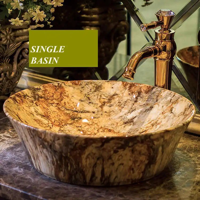 Керамическая раковина на сцене овальная Европейский Туалет умывальник