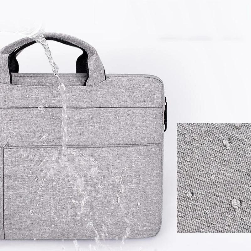 

Waterproof Simple Men Bag Business Nylon Computer Handbags Portable Zipper Shoulder Laptop Bag Men Shoulder Laptop Bag black