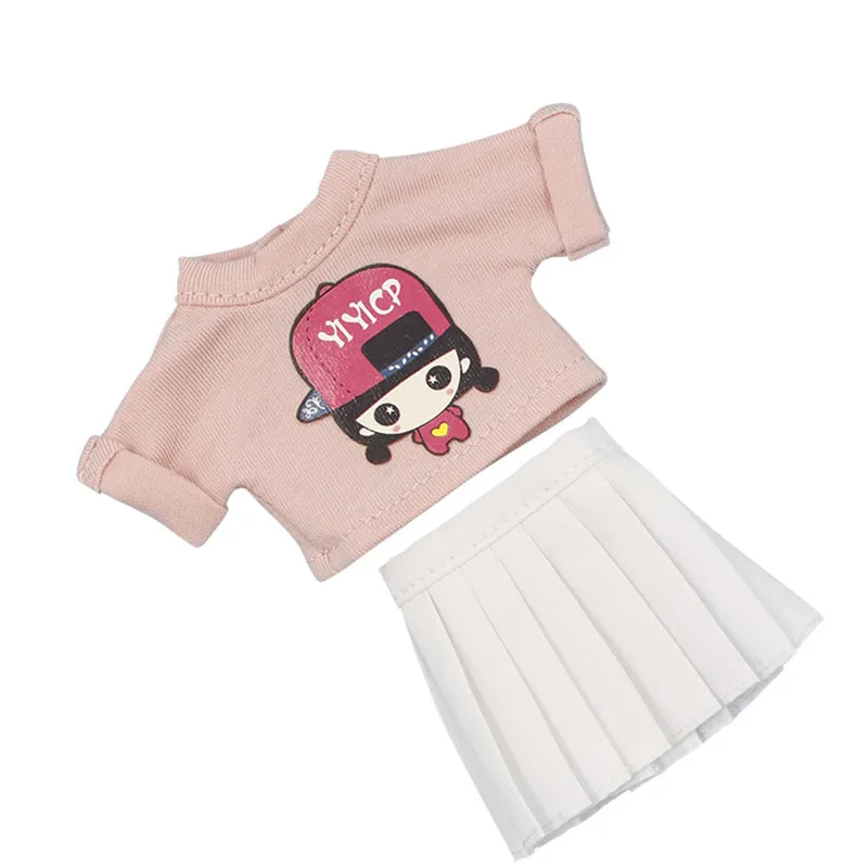 Розовый Одежда для кукол Blyth Милая летняя футболка с короткими рукавами мини-юбка 1/6 30 см шарнирная кукла азон Licca куклы Icy аксессуары - Цвет: Розовый