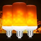 Светодиодный лампа-кукуруза с эффектом пламени, E27E14
