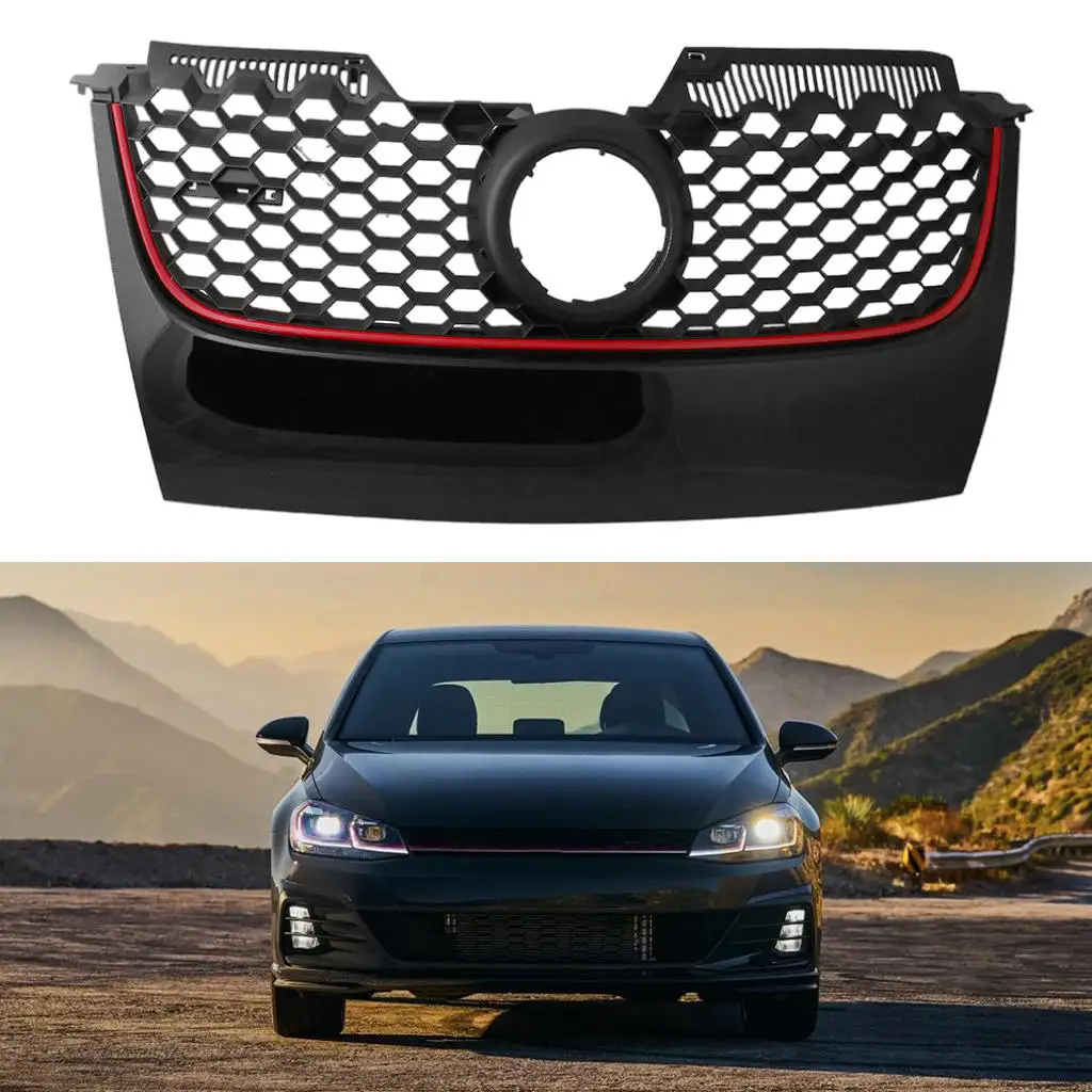 

Professional Front Centre Bumper Grille Replacement Honeycombe Mesh Fit for Golf 5 MK5 V GTI