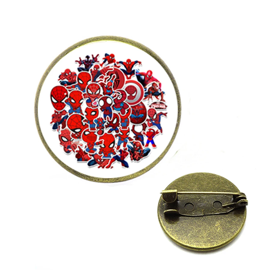 Брошь с символикой Мстителей Человек паук Капитан Америка Железный человек