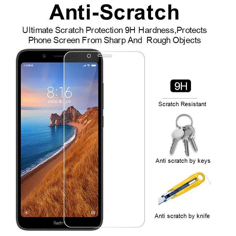 Закаленное стекло для Redmi Go Xiaomi Note 7 6 K20 Pro 7a 9t закаленное 9h прозрачная пленка |
