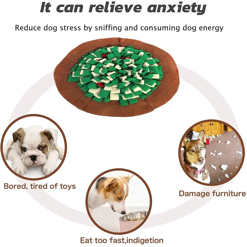 

Dogs Snuffle Mat Pet Leak Food Anti Choking Mat Cat Dog Training Blanket Nose Work Toy Pet Slowing Feeding Intelligence Mat