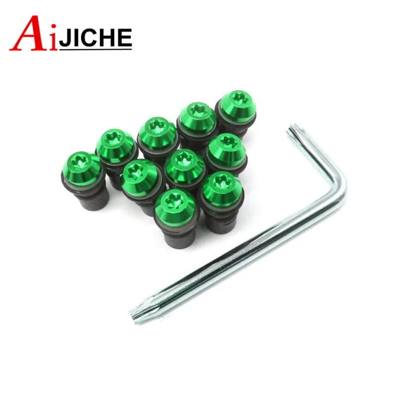 10PCS 5MM Universal Motorcycle Bolts Screws Kit Windscreen Windshield Cafe Racer Motocross For Honda CB400 VTEC CBR600 F4 F4I | Автомобили