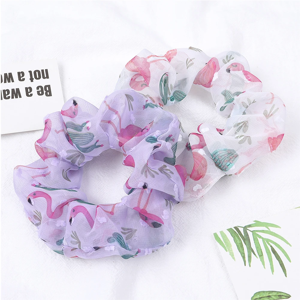 

Sweet Cherry Floral Scrunchies Women Floral Big Scrunchie Elastic Hair Bands Girls Headwear Rubber Hair Tie Ponytail Holder