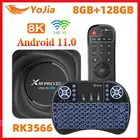 ТВ-Приставка Smart 8K, Android 11,0, X88 Pro 20, RK3566, Android 11, 8 ГБ ОЗУ, 128 Гб ПЗУ, 2,4G5G, Wi-Fi, 1000 м, Google Play, Youtube