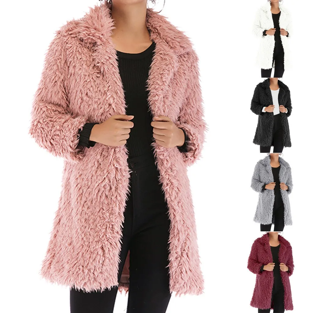 

CHAMSGEND Autumn Winter coat women Casual Long sleeve cardigans tops Female Long coat fashion Streetwear coats and jackets women