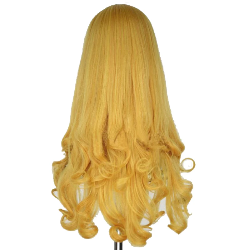 Anime Sleeping Beauty Princess Aurora Wig Briar Rose Long Yellow Hair Cosplay Costume Halloween Party Wigs + Cap | Тематическая