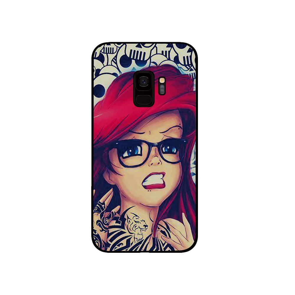 Татуированная Принцесса Ариэль для samsung Galaxy A6 A8 плюс A7 A9 2018 A5 2017 18 J530 J7 J8 телефонные