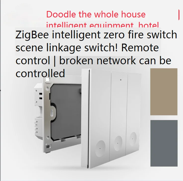 Граффити ZigBee Интеллектуальный переключатель нулевой огонь стена 86 сцена связь