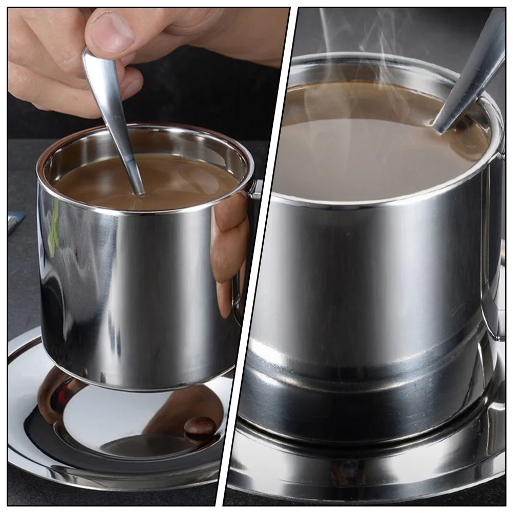 

1 Set Practical Insulated Double Layer Water Cup Stainless Steel Coffee Cups