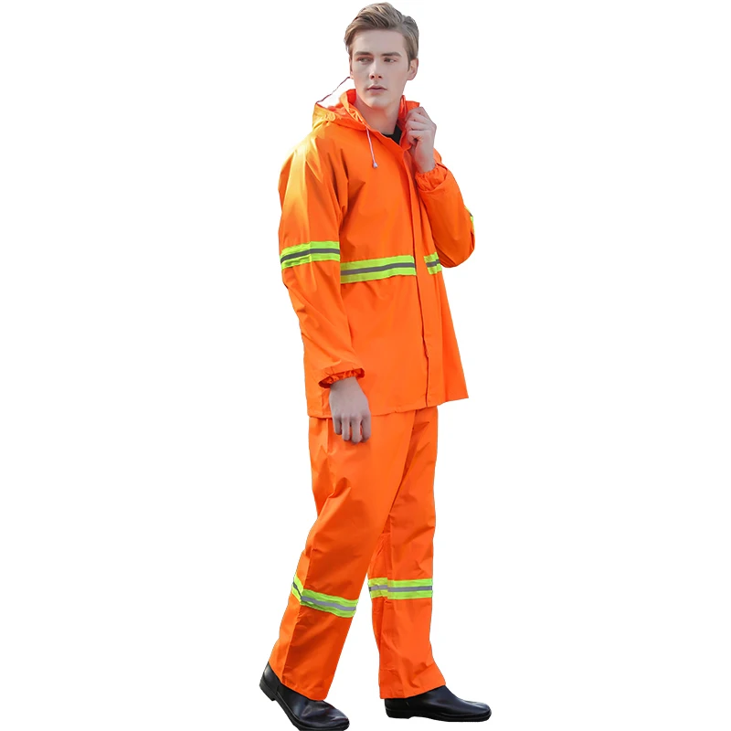 

Orange Portable Raincoat Jacket Outdoor Plastic Vintage Motorcycle Rain Coat Disposable Fishing Waterproof Regenjas Rain Gear