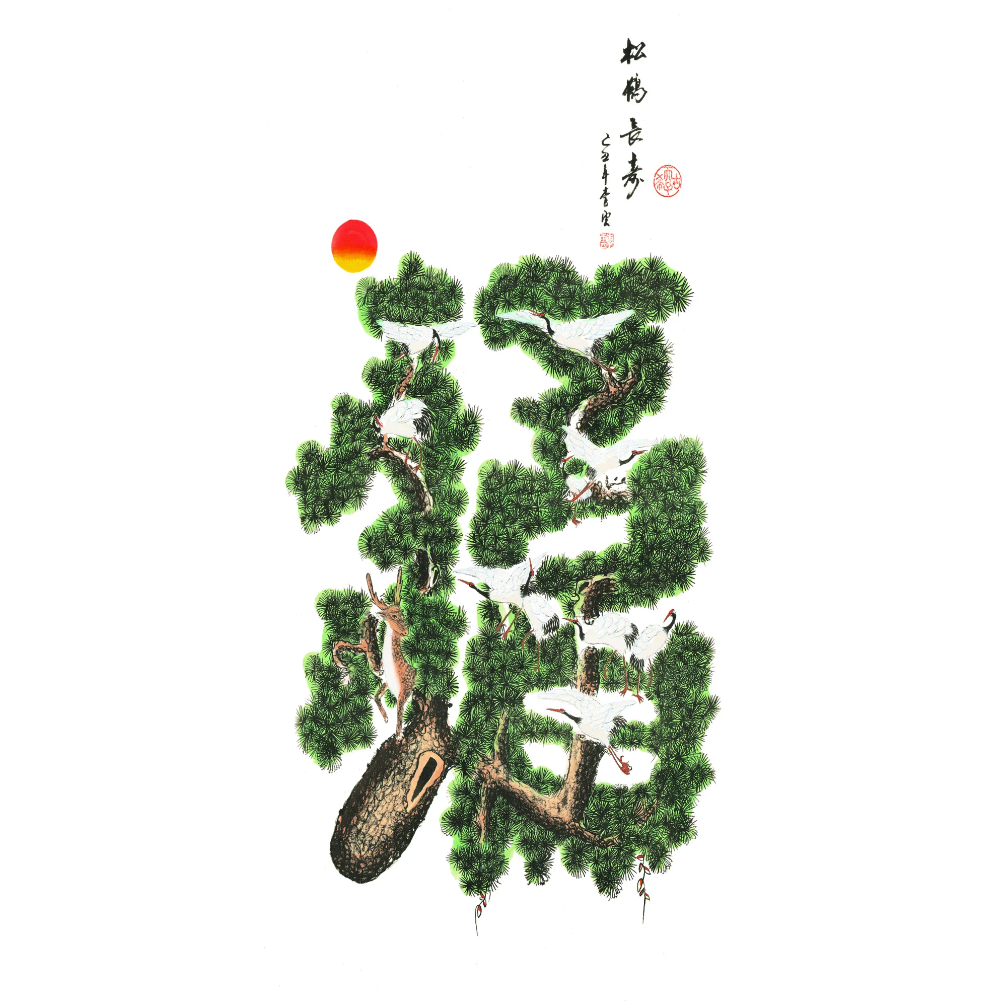 Китайская шелковая подвесная картина фэн-шуй домашнее/офисное украшение