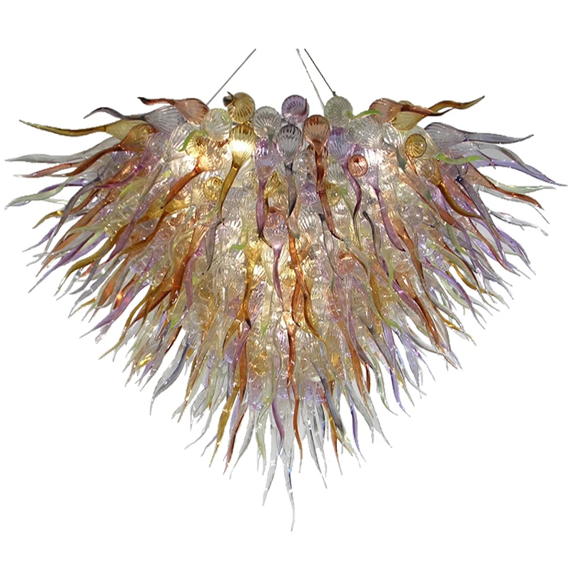 

Home Decoration Energy Saving Hand Blown Glass Hanging Chain Chandelier