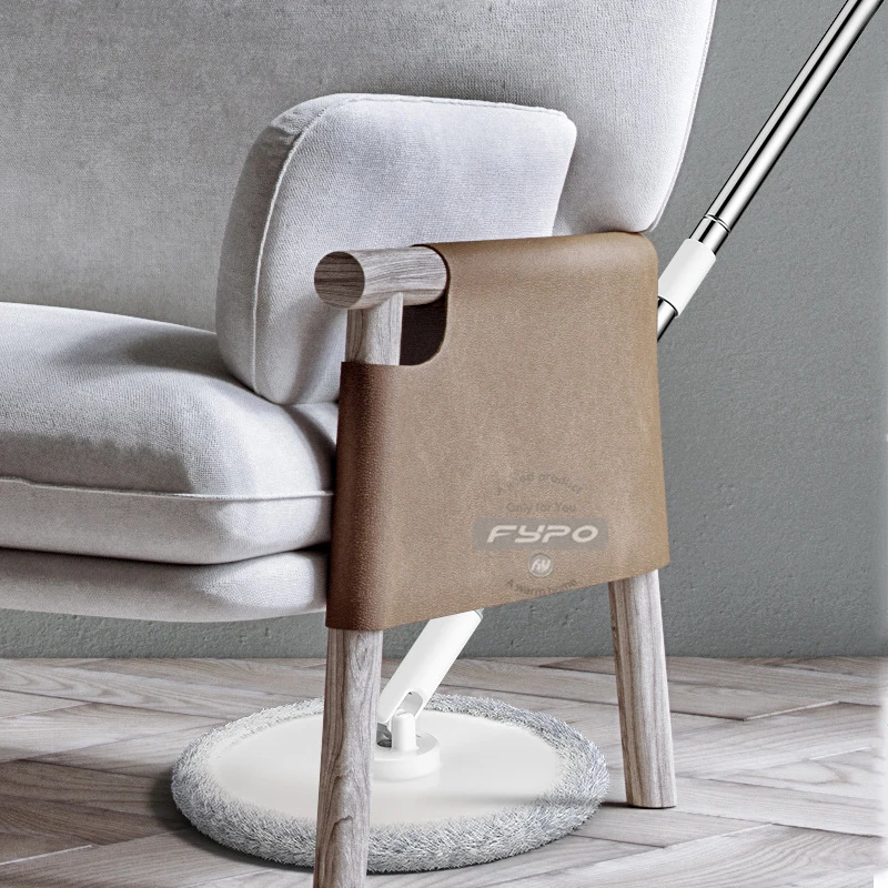

Fypo Microfiber Mop Round Bucket Houshold Sweeper Tile Cleaner Carton Flow System 360 Mop Rotating Floor Cleaning Tool