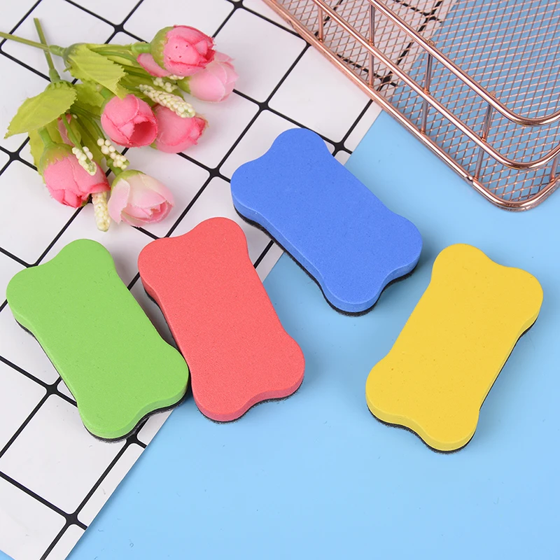 

Magnetic Blackboard Chalkboard Whiteboard Eraser Cleaner Dry Wipe Marker Pen Duster White Black Chalk Board Muti Color Randomly