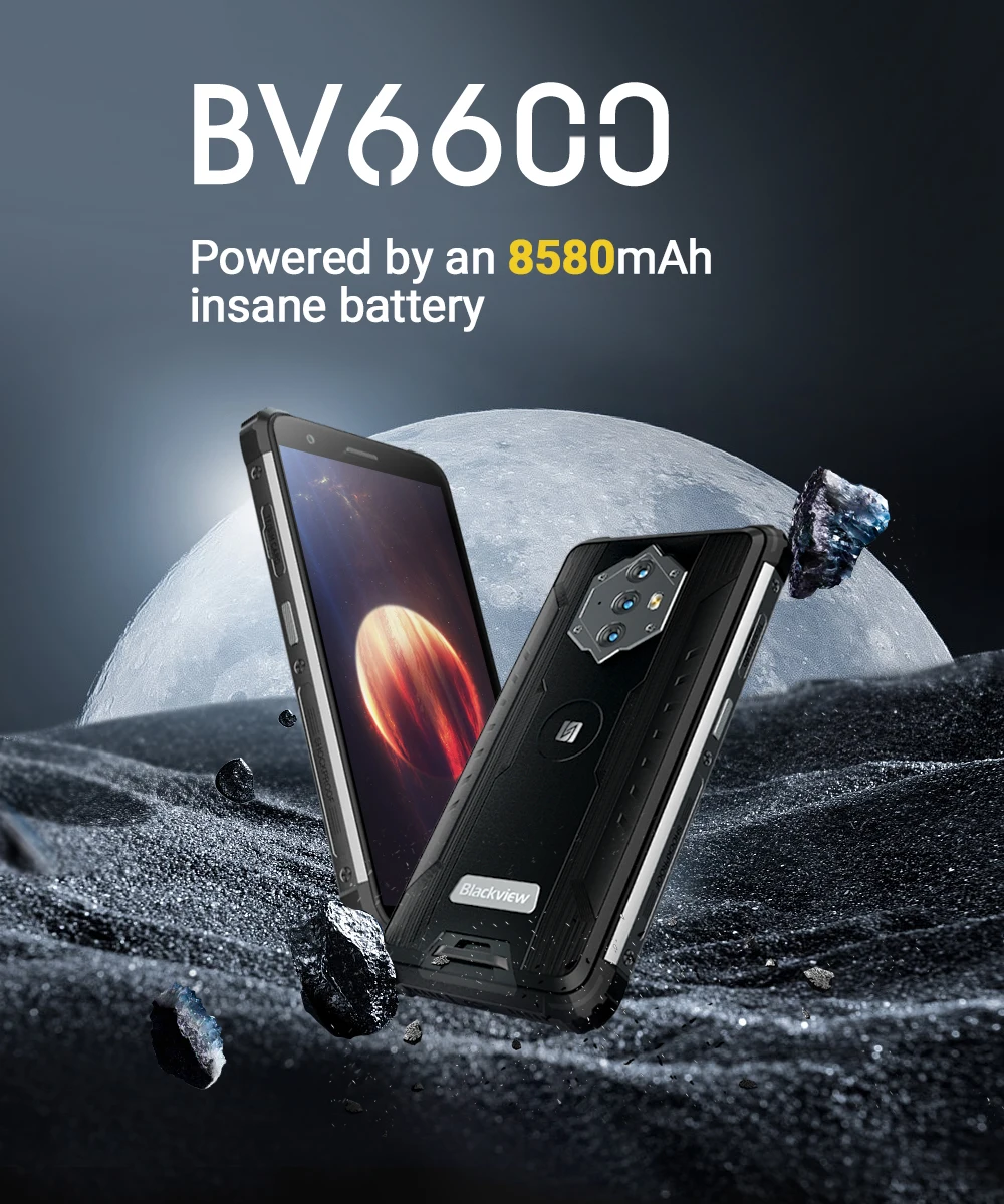 Смартфон Blackview BV6600 защищенный IP68 5 7 дюйма Android 10 8 ядер 4 + 64 ГБ NFC 8580 мАч|Смартфоны| |