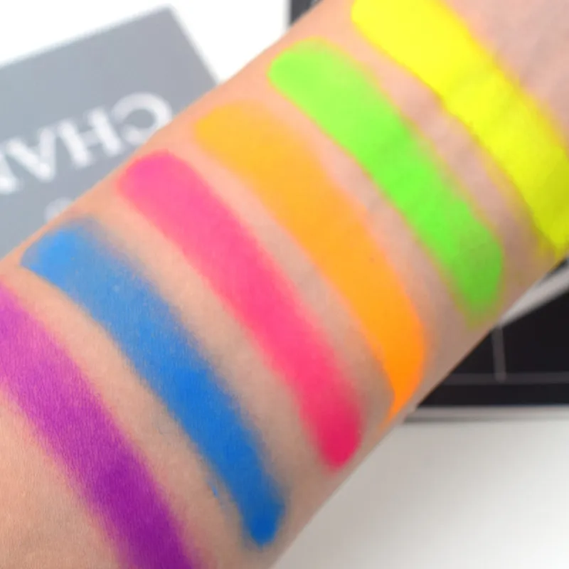 Водостойкие стойкие разноцветные неоновые блестящие тонкие Порошковые