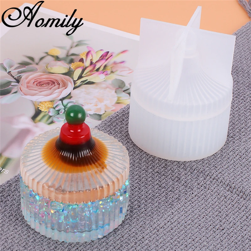 Aomily Storage Box Crystal Epoxy Silicone Mould Resin Jewelry Making Cosmetic Tools Hand Craft Cake Mold | Дом и сад