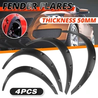 4pcsset universal car suv off road fender flare wheel arch protector wheel eyebrow fender mudguards