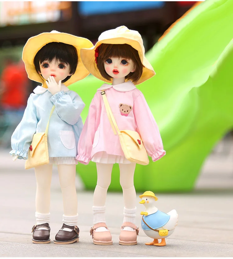 

Комплект одежды для куклы BJD, подходящий для 1-6 YOSD, комплект для детского сада, брюки с тыквой, плиссированная юбка, аксессуары для кукол
