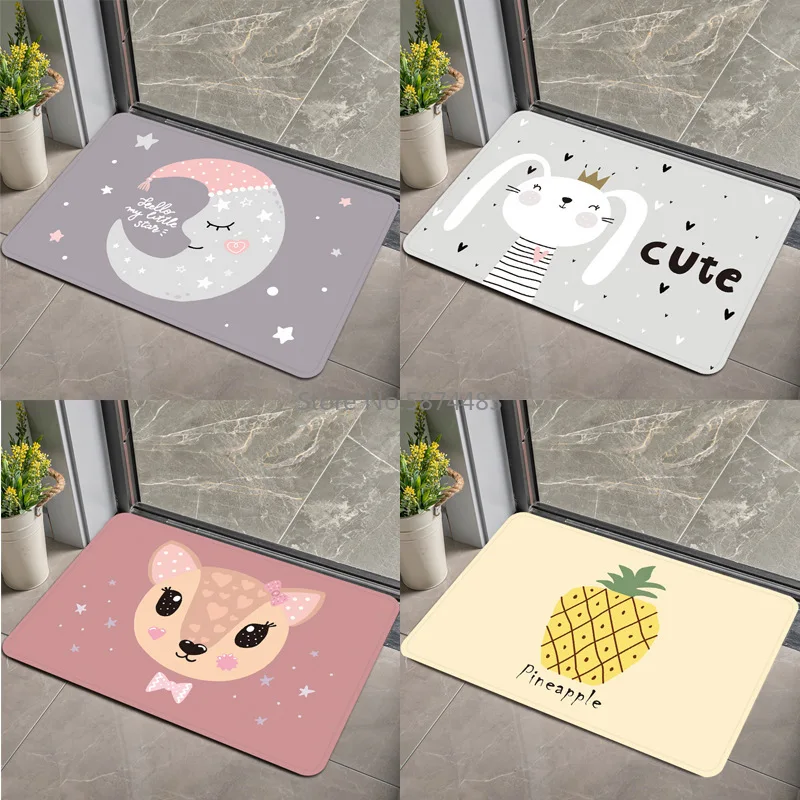 

Мультфильм шаблон минималистский пол впитывающие коврики и износостойкие коврики Гостиная Спальня грязезащитные коврики Bay оконные коври...