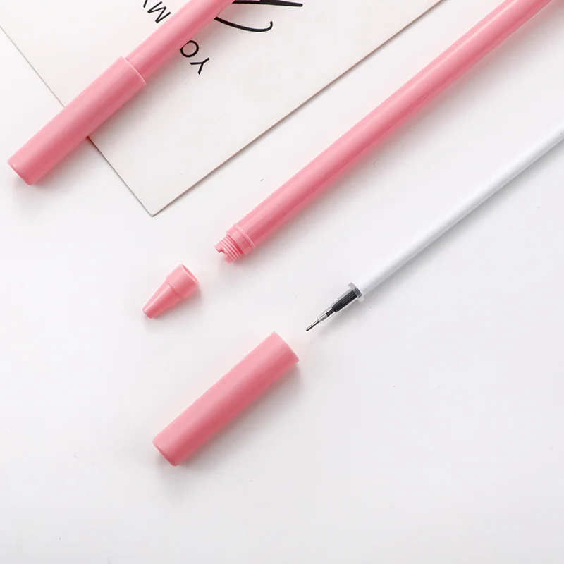 10 шт./упак. черный 0 5 мм канцелярские милые девушки ручка Творческий мультфильм