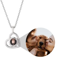 heart shaped stainless steel projectio necklace in 100 languagesi love you valentines day gifts for girls couples souvenir