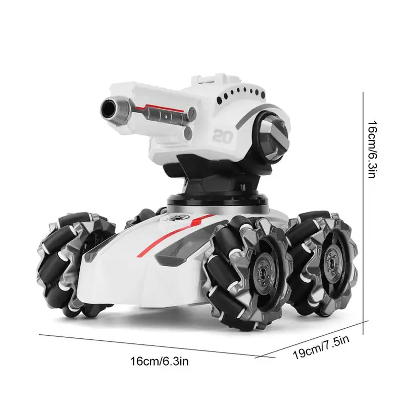 Tanque de Control remoto para coche, dispositivo con Sensor de gestos, rotaci&oacute;n de 360 &deg;, tiro a la deriva, balas de agua, burbujas suaves, niebla de pulverizaci&oacute;n-3