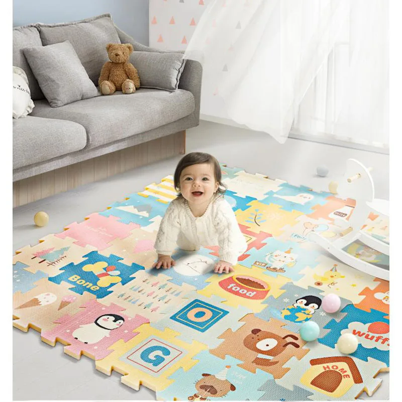 2 см толстый анти осенний детский сшитый ползающий Коврик Зеленый Детские