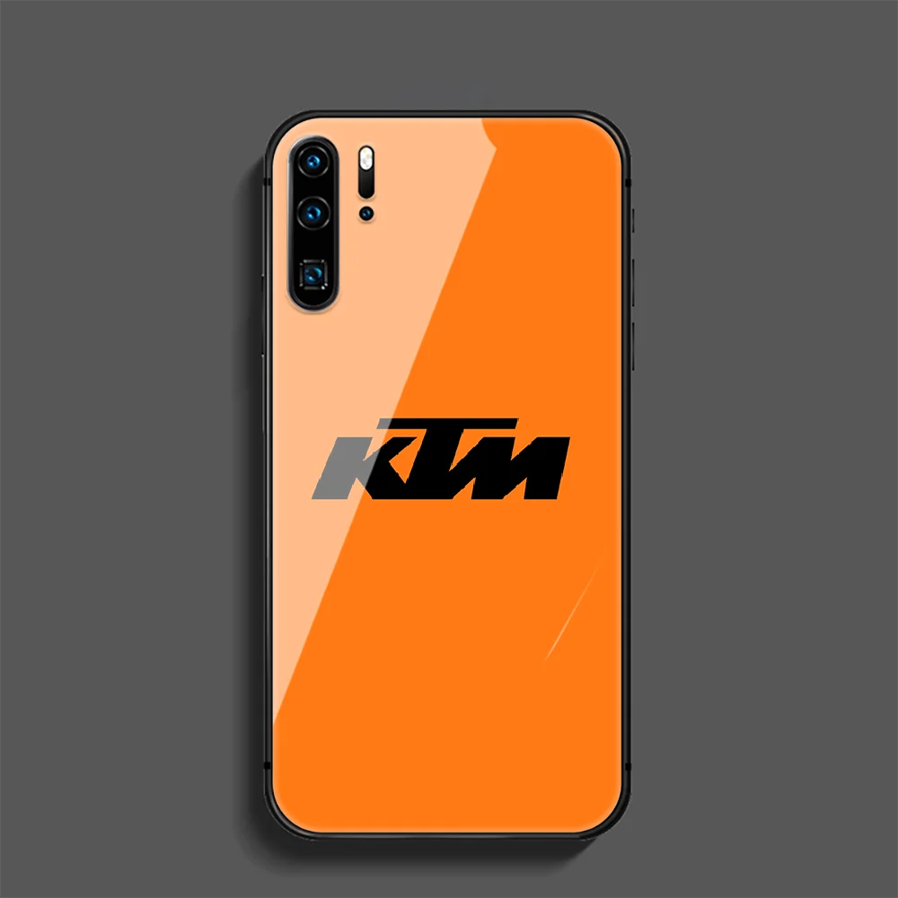 

Motorcycle K-T-M Motocross Phone Tempered Glass Case Cover For Huawei Mate P 10 20 30 40 Lite Pro Smart Z 2019 Funda Waterproof