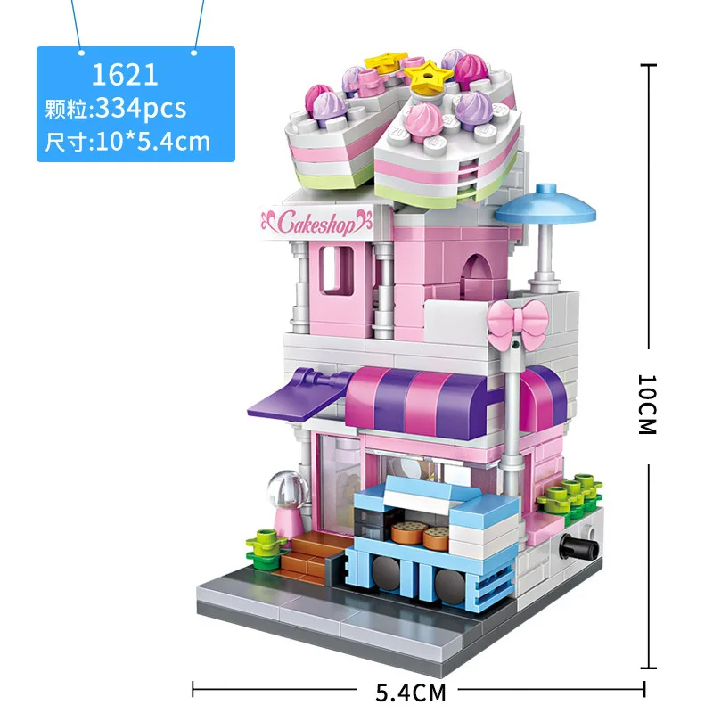 LOZ мини кирпичи архитектура строительный блок для магазина тортов сборка игрушек