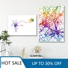 Настенная Картина на холсте с изображением мозга и нейронов