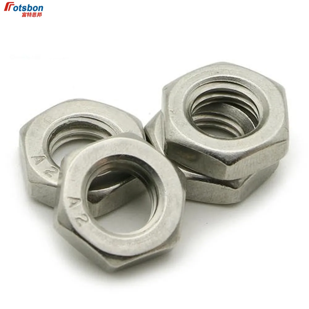 

M5/M6-M30 A2 Hex Nuts Hexagon Thin Noix with Metric Fine Pitch Thread Ecrou Inox Tuercas Suit Caps for Bolts Vis DIN934/ISO 8675