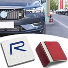 R дизайн логотип металлический 3D наклейка на гриль автомобильный Стайлинг для Volvo V50 V60 V70 V90 C90 S60 S70 C60 C70 Эмблема багажника табличка с знаком