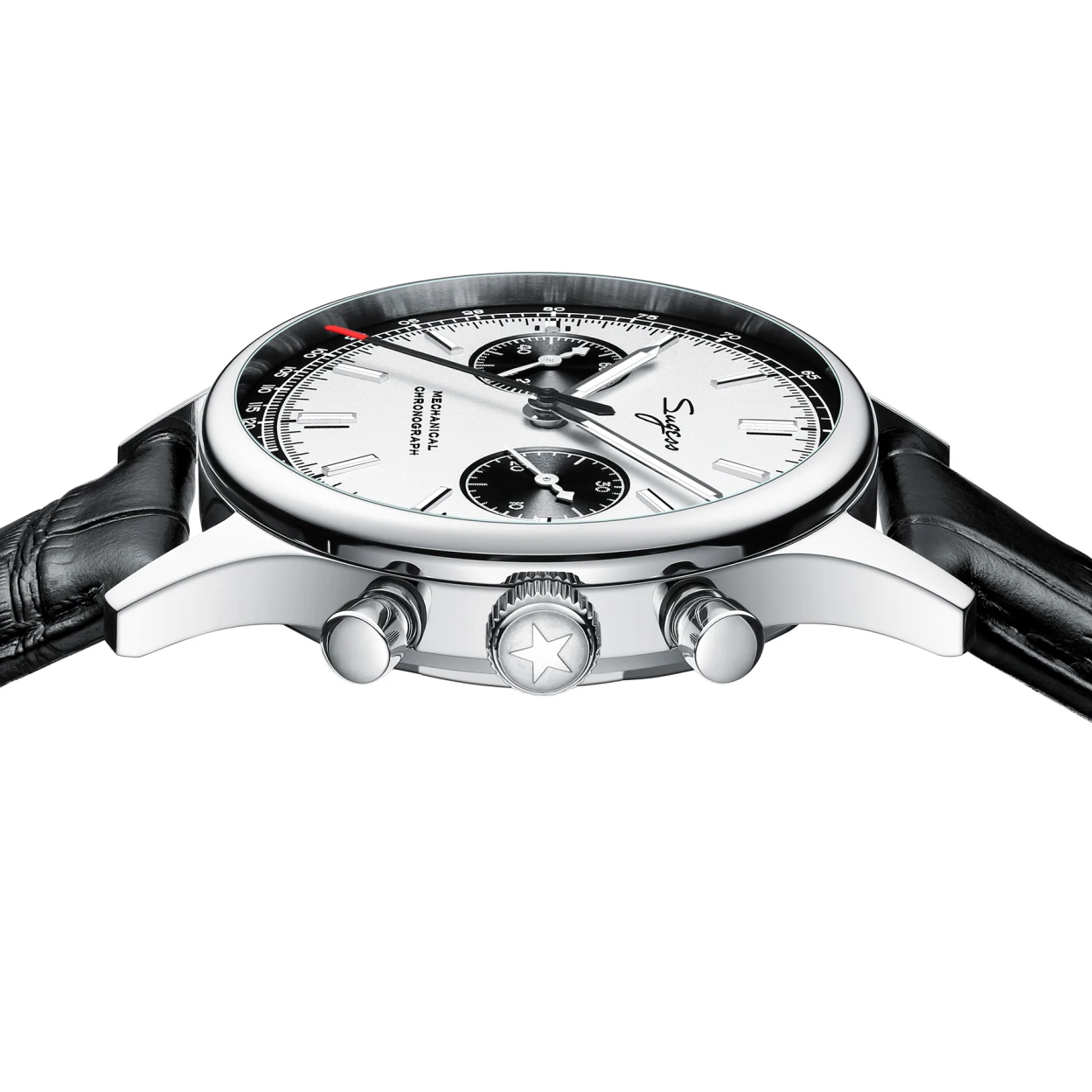 

mens skeleton mechanical watch Aviation Chronograph Seagull 1963 ST1901 Movement Sugess Panda Gooseneck Luminous 5ATM Waterproof