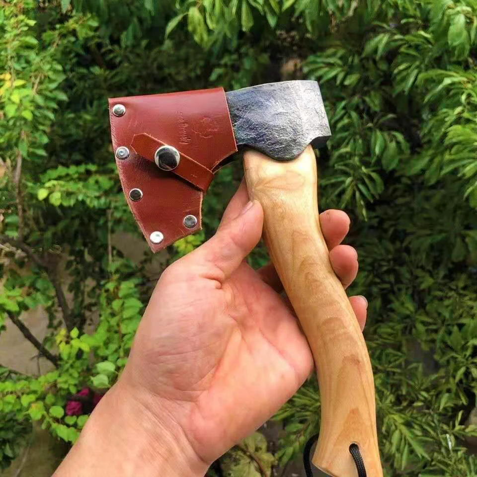 Hand forged outdoor axe nieman manganese steel forse Viking camping town chopping bone gift self-defense jungle axe
