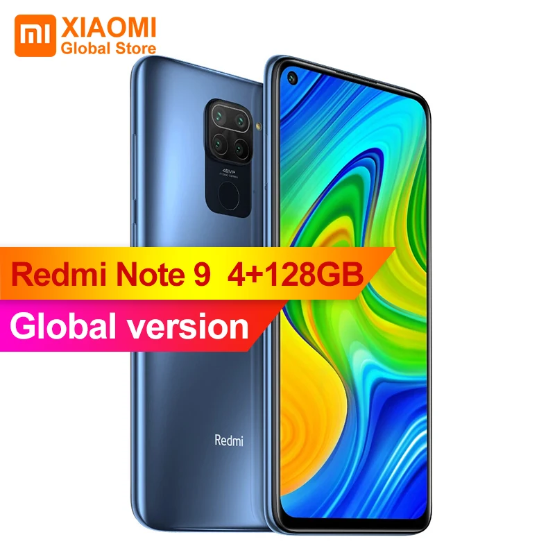 Глобальная версия Xiaomi Redmi Note 9 4GB RAM 128GB ROM смартфон с MTK Helio G85 Octa Core быстрого заряда 18