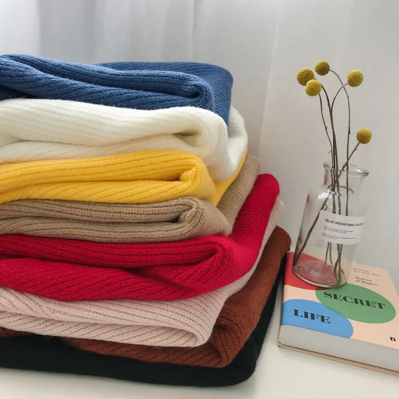 

Solid Sweaters Men Mock Neck Thicken Warm Winter All-match Pullovers Harajuku All-match Simple Male Daily Tops Korean Knitwear